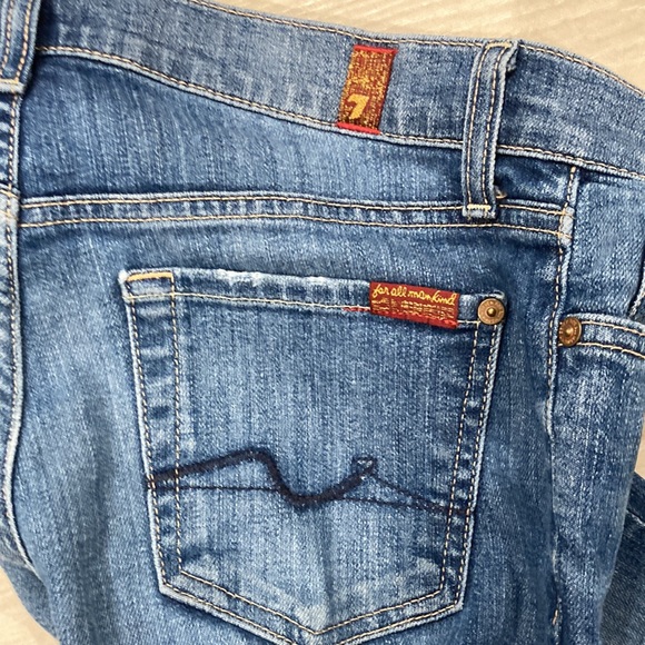 🌊EUC 7 For All Mankind Crop Roxanne Jeans Size 26🌊 - Picture 6 of 8